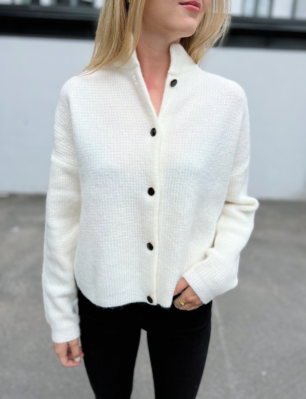 Alpha short cardigan - Ivory - Image 1