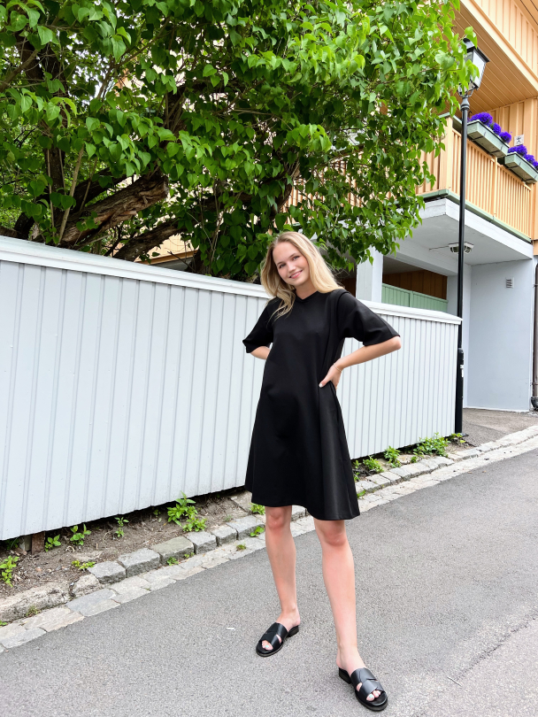 Imina wrinkle dress - Black - Image 6