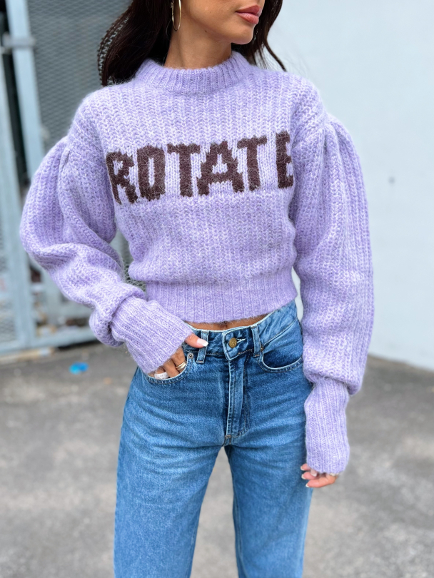 Adley Logo Knit Jumper - Heirloom Lilac - Image 1