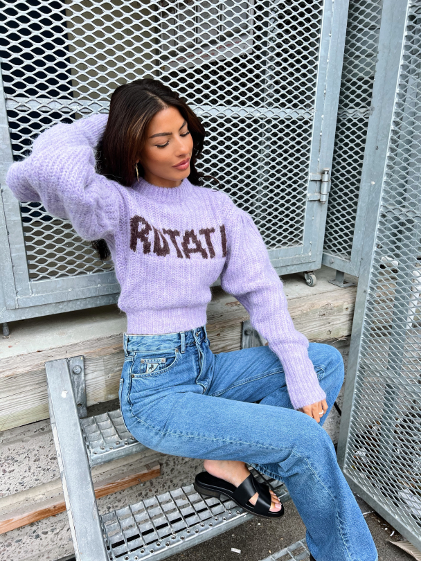 Adley Logo Knit Jumper - Heirloom Lilac - Image 5