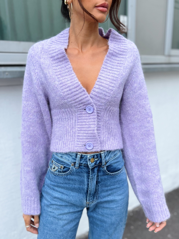 Rosemary knit cardigan - Heirloom Lilac - Image 1