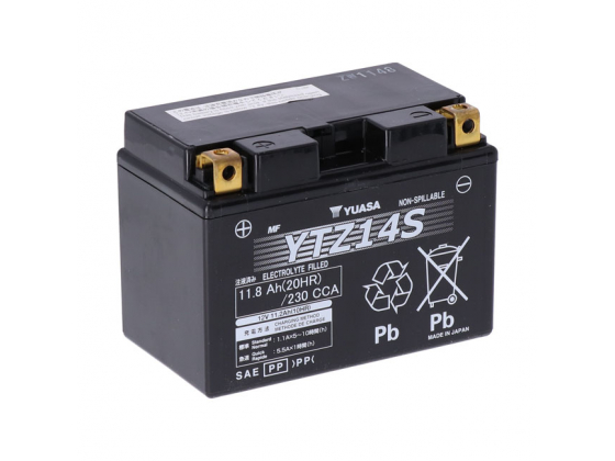 YUASA, HIGH PERFORMANCE AGM BATTERY, YTZ14S