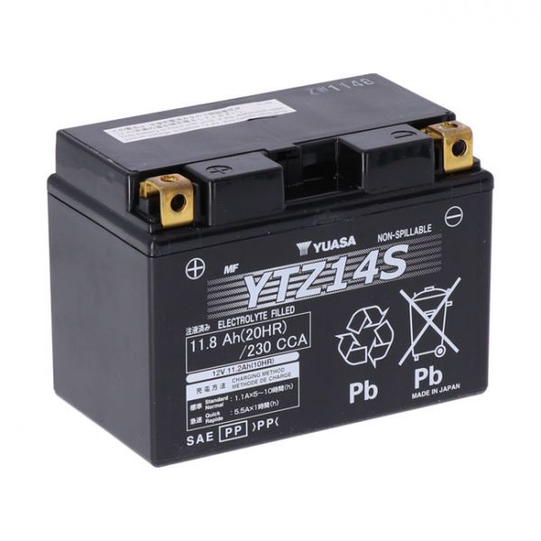 YUASA, HIGH PERFORMANCE AGM BATTERY, YTZ14S