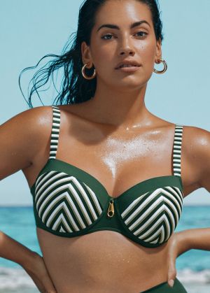 'La Concha' balcony bikini top, grønn