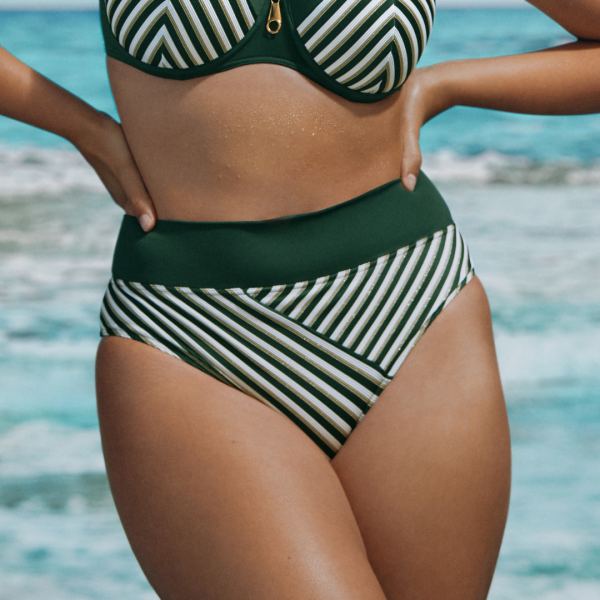 'La Concha' bikini full briefs, grønn