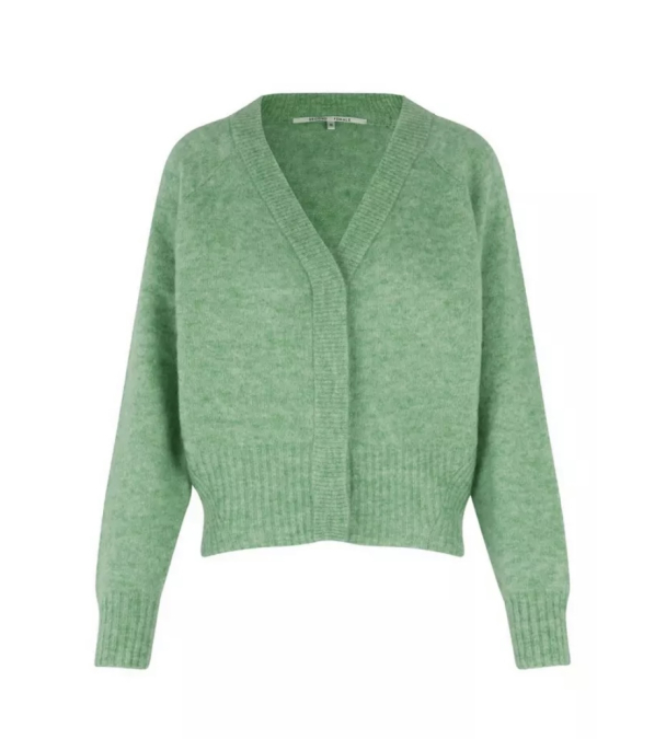 Brook Knit Boxy Cardigan - Laurel Green  - Image 2