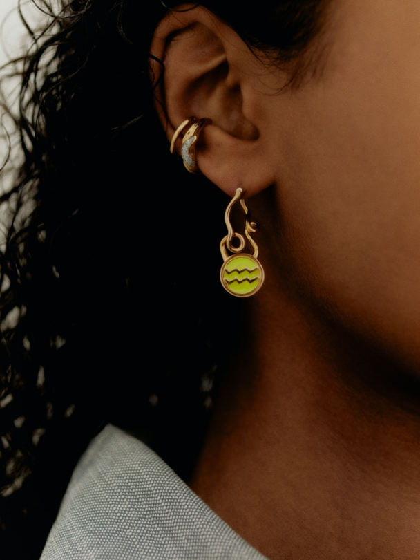 RAI OPAL GLITTER EARCUFF GOLD - Image 2