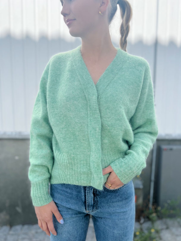 Brook Knit Boxy Cardigan - Laurel Green  - Image 1