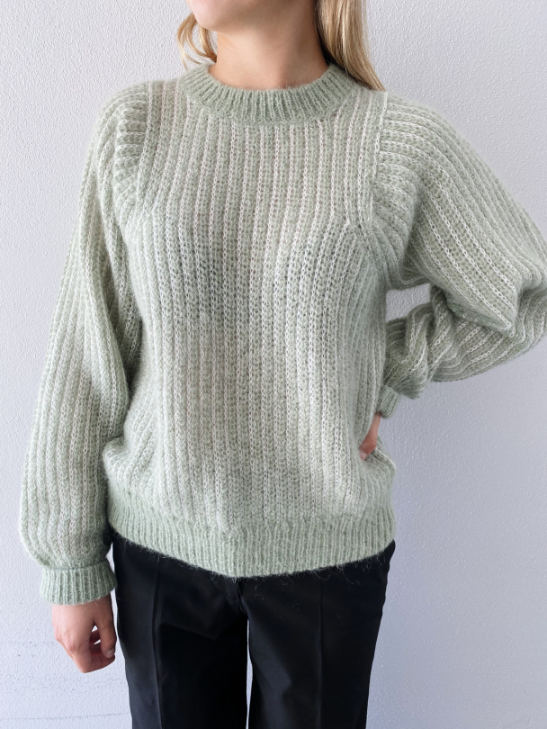 Kubra knit O-Neck - Laurel Green  - Image 1
