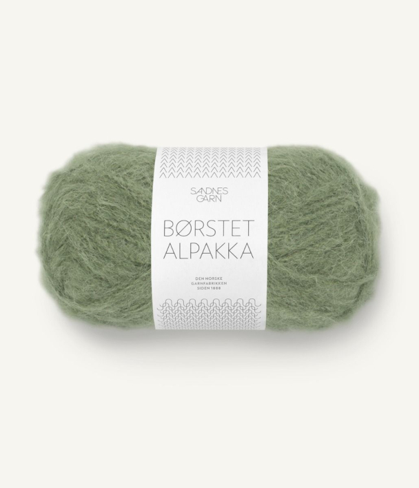 Børstet Alpakka 9062 Olivengrønn - Sandnes Garn
