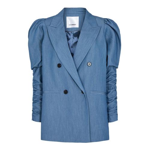 Denim Puff sleeve Blazer 