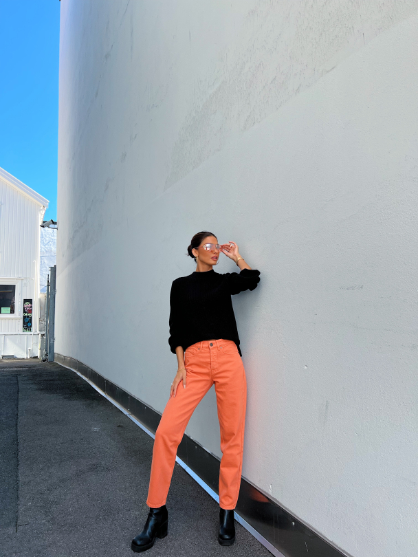 Terrence Tomboy Jeans - Orange - Image 5