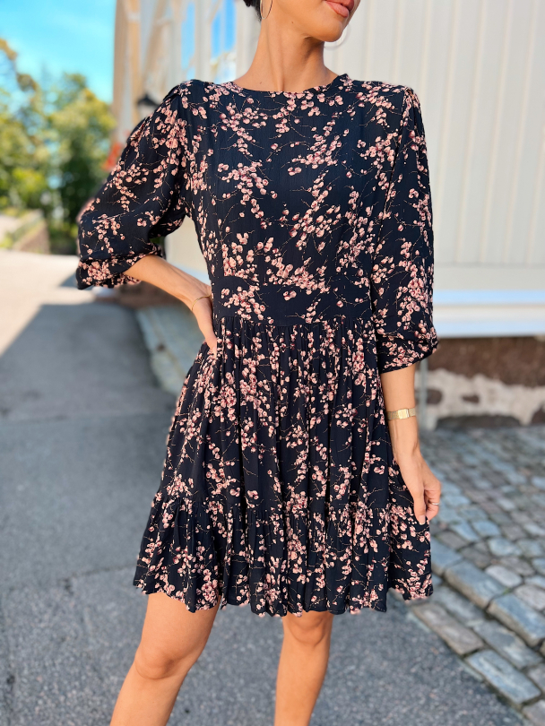 Rosie Dress - Black Leaf - Image 1