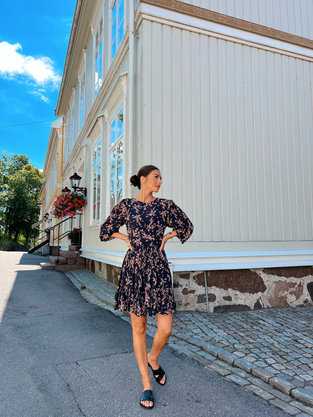Rosie Dress - Black Leaf - Image 4