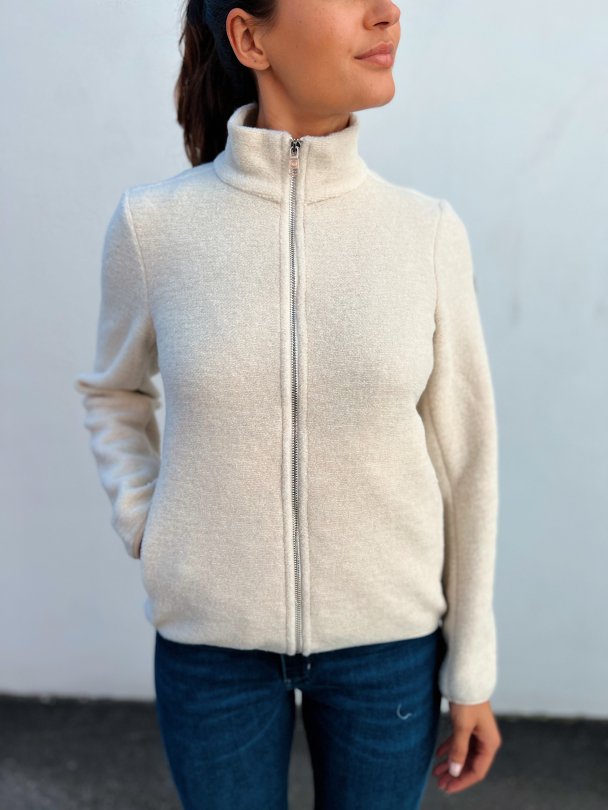 High Neck Sweatshirt In Wool Knit  - Image 1