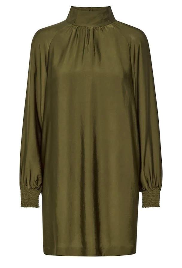 Luella Short Dress - Dark Olive  - Image 2