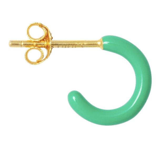Color Hoop 1 PCS Enamel - Light Green  - Image 1