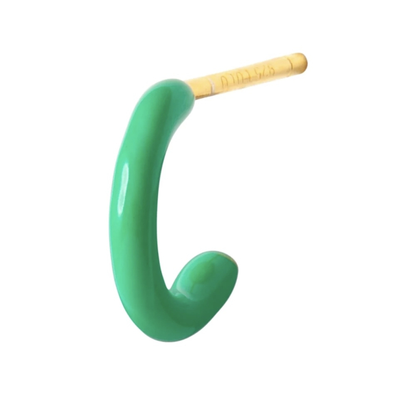 Color Hoop 1 PCS Enamel - Light Green  - Image 2