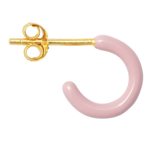 Color Hoop 1 PCS Enamel - Light Pink  - Image 1