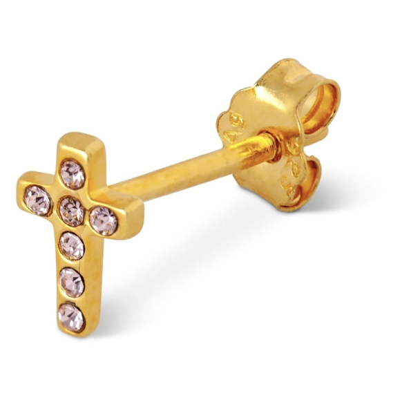 Cross Crystal 1 PCS Golden Plated - Rose  - Image 4