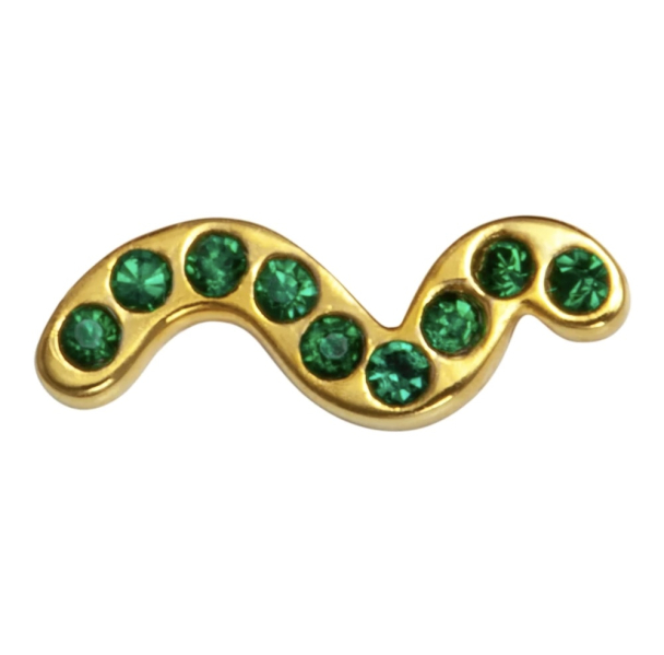 Snaky 1 PCS Gold Plated - Green  - Image 3