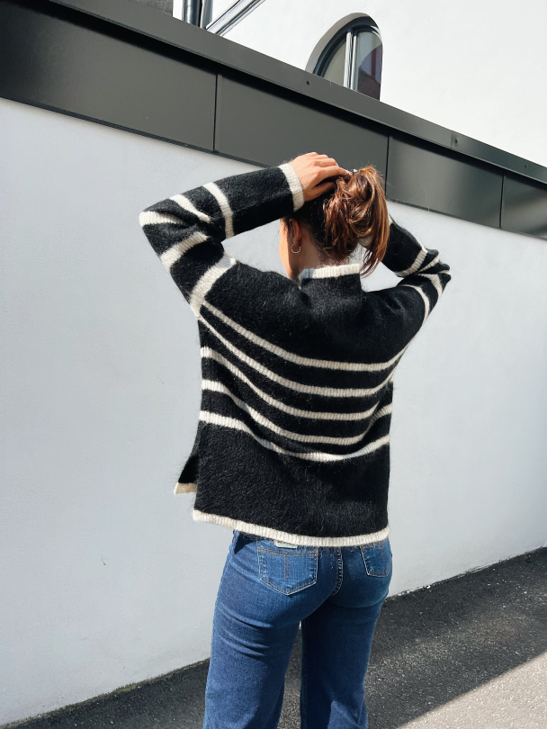 Ovalis Knit T-Neck - Black  - Image 3