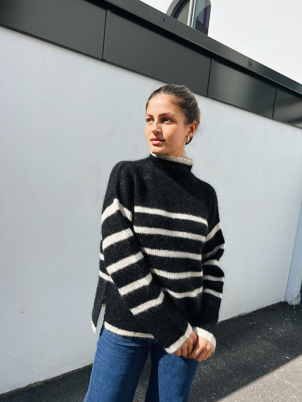 Ovalis Knit T-Neck - Black  - Image 6