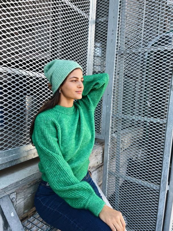 Brookline Knit O-Neck - Green Tambourine - Image 4
