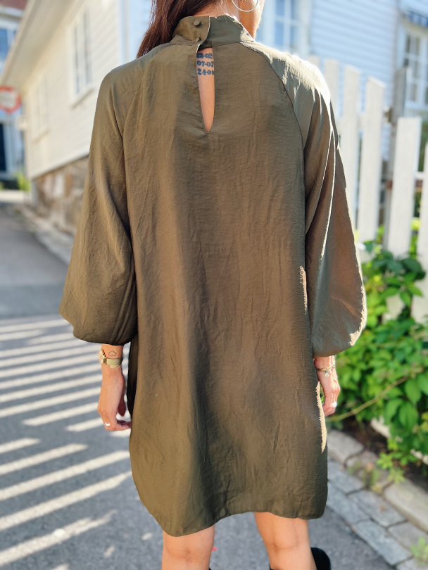Luella Short Dress - Dark Olive  - Image 4
