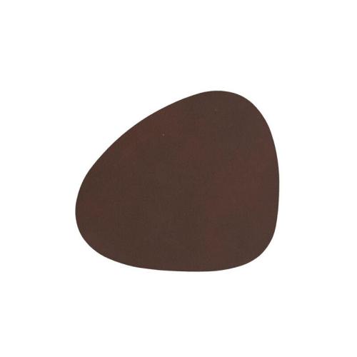 Glassbrikke buet Nupo dark Brown 11x13cm.