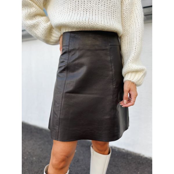 New Ibi Leather Skirt - Java