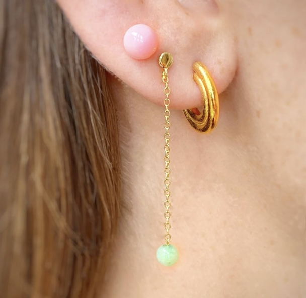 Natural Stone Chain 1 PCS - Light Green  - Image 3