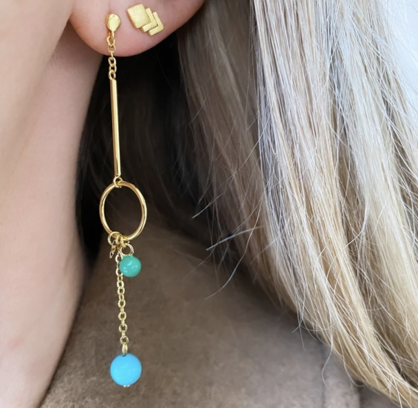 Topping Long Loop 1 PCS - Gold Plated  - Image 4