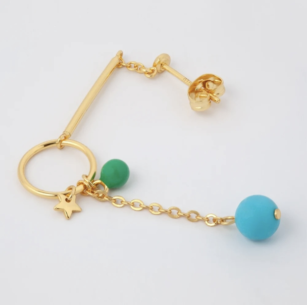 Topping Long Loop 1 PCS - Gold Plated  - Image 7