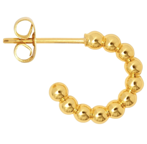 Color Ball Hoops - Smal Pair Golden Plated  - Image 4