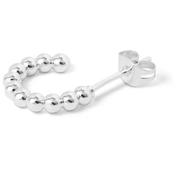 Color Ball Hoops - Smal Pair Silver Plated  - Image 2