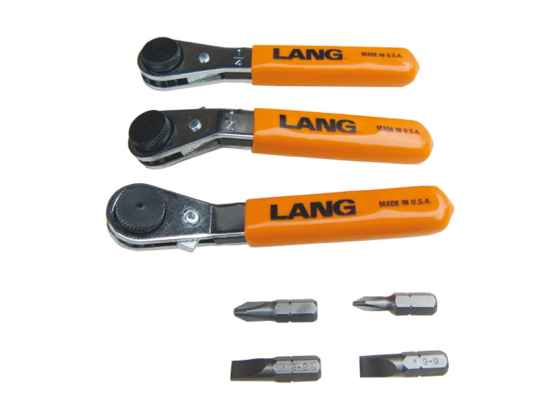 LANG TOOLS, MINI RATCHETING BIT WRENCH. STRAIGHT