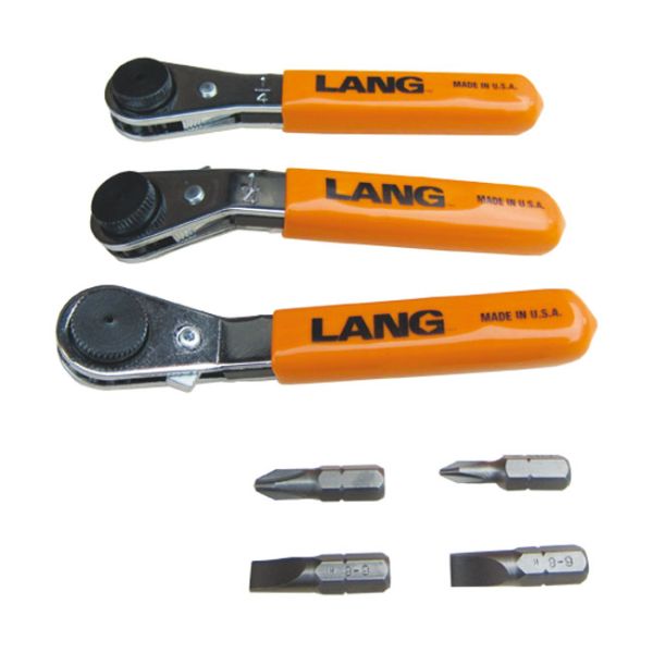 LANG TOOLS, MINI RATCHETING BIT WRENCH. STRAIGHT