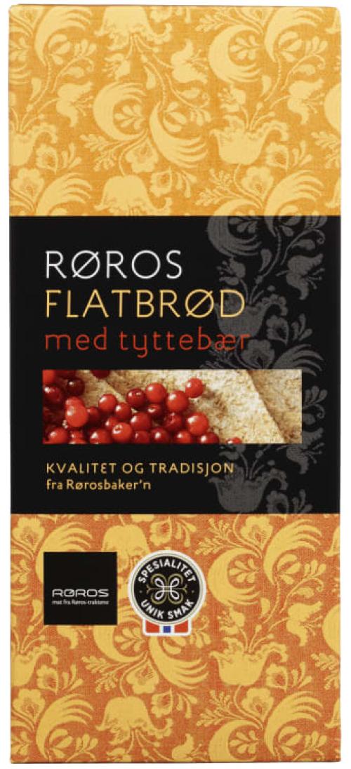Flatbrød m/Tyttebær 190g Røros