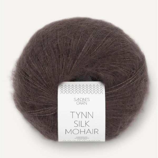 Tynn Silk Mohair 3880 Mørk Sjokolade - Sandnes Garn