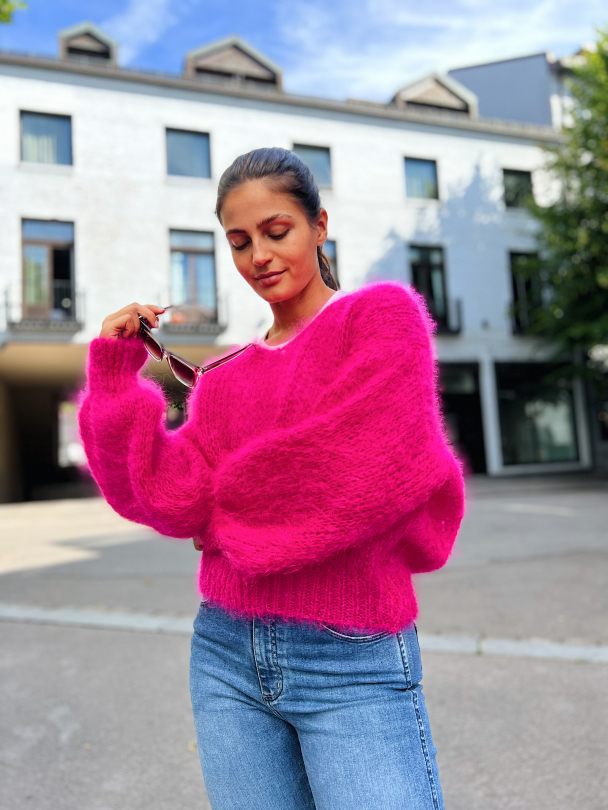 Milana Mohair Knit - Neon Pink  - Image 2