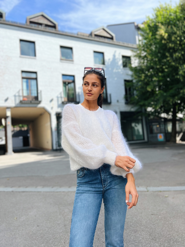 Milana Mohair Knit - White - Image 3