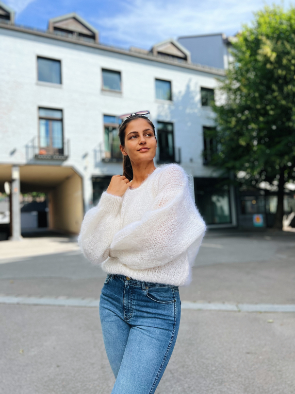 Milana Mohair Knit - White - Image 5