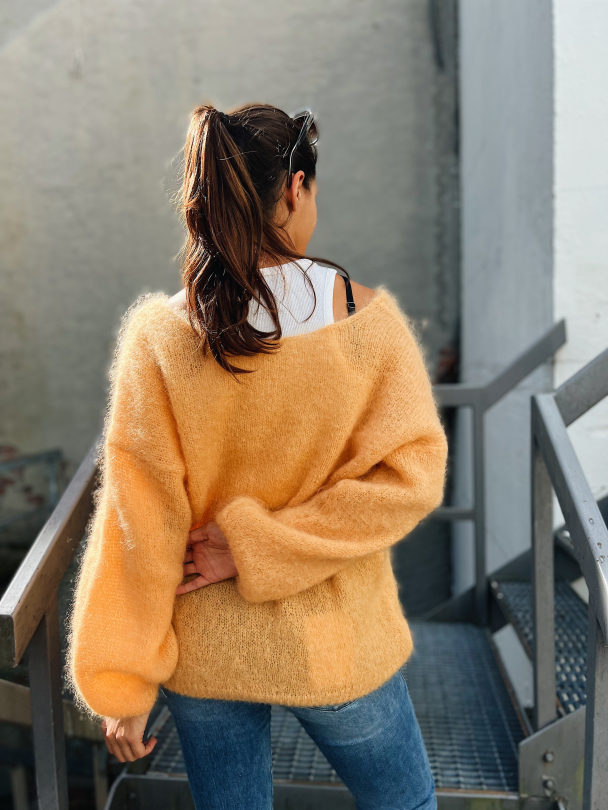 Cornelia Mohair Cardigan - Light orange - Image 5