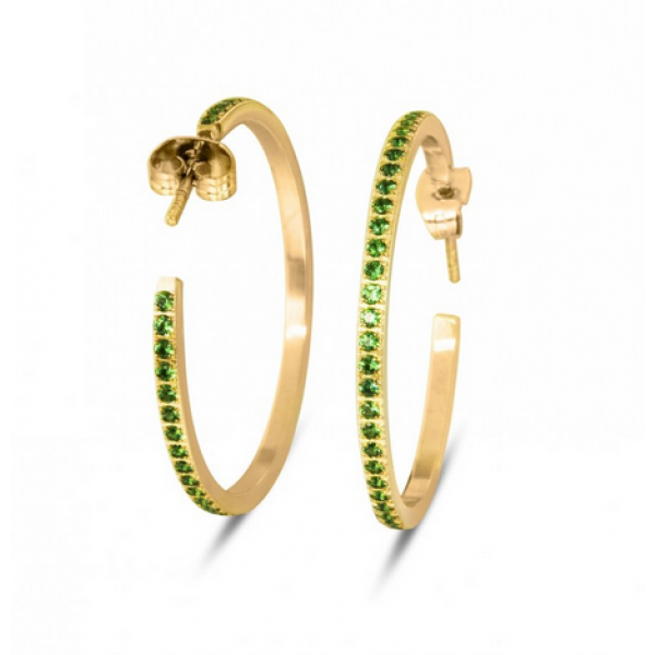 Crown Earring Green/Gold