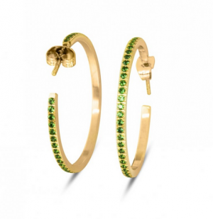 Crown Earring Green/Gold