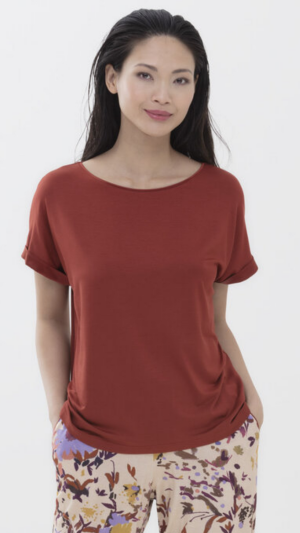 'Alena' short-sleeved shirt, red pepper