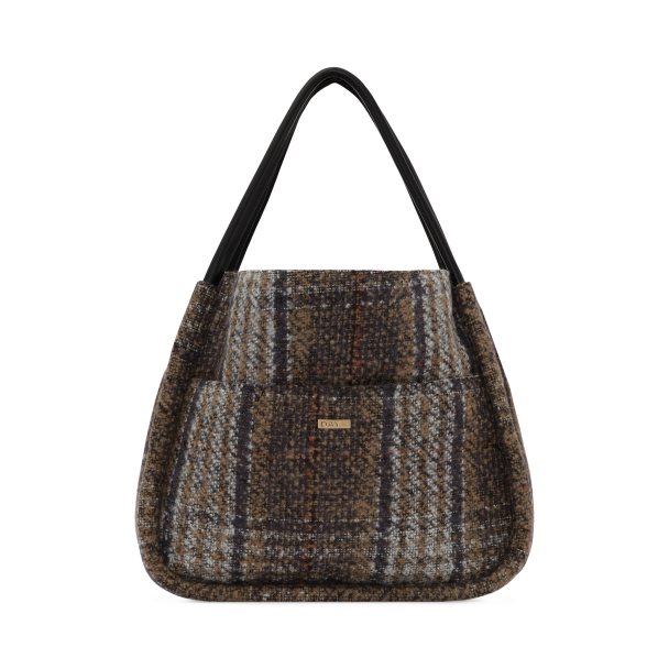 Day Woolen Check Small Shopper - Image 2