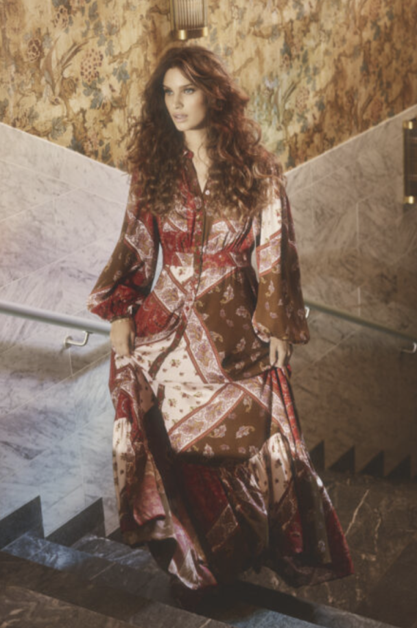 Soft Twill Shirt Dress - Patchwork - Image 2