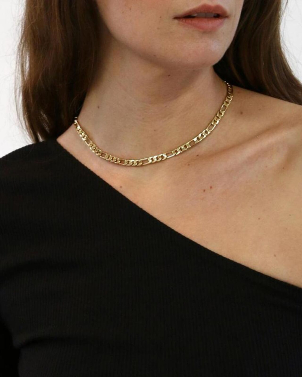 ORELIA Flat Large Link Necklace - Image 2